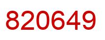 Number 820649 red image