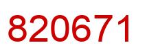 Number 820671 red image