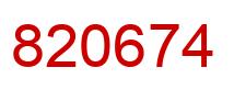 Number 820674 red image