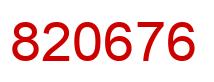 Number 820676 red image