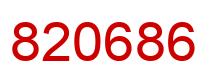 Número 820686 imagen rojo