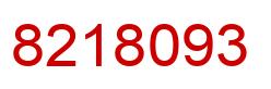 Number 8218093 red image