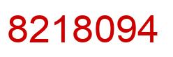 Number 8218094 red image