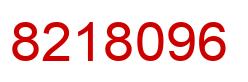 Number 8218096 red image