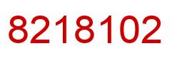 Number 8218102 red image