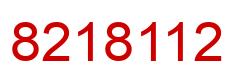 Number 8218112 red image