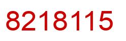 Number 8218115 red image