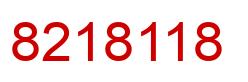 Number 8218118 red image