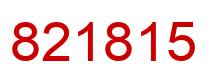 Number 821815 red image