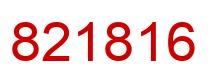 Number 821816 red image