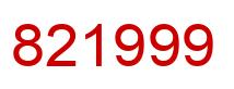 Número 821999 imagen rojo