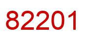 Number 82201 red image