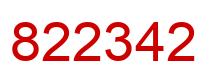 Número 822342 imagen rojo