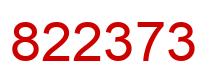 Number 822373 red image