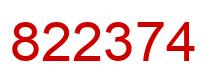 Number 822374 red image
