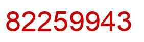 Number 82259943 red image