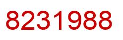 Number 8231988 red image