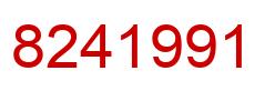 Number 8241991 red image