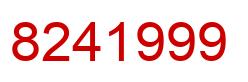 Number 8241999 red image
