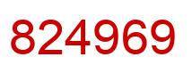 Número 824969 imagen rojo
