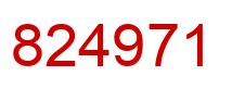 Número 824971 imagen rojo