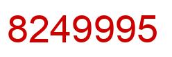 Number 8249995 red image