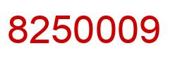 Número 8250009 imagen rojo