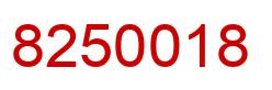 Number 8250018 red image