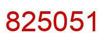 Número 825051 imagen rojo