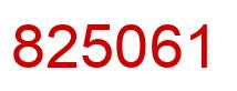 Number 825061 red image