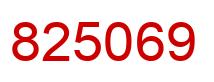 Number 825069 red image