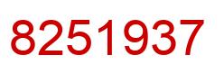Number 8251937 red image