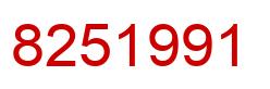Number 8251991 red image