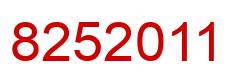 Number 8252011 red image