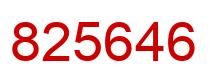 Número 825646 imagen rojo