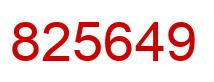 Número 825649 imagen rojo