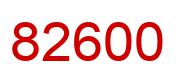 Number 82600 red image