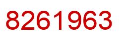 Number 8261963 red image