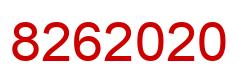 Number 8262020 red image