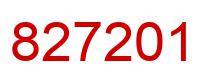 Number 827201 red image