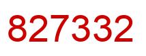 Number 827332 red image