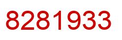 Number 8281933 red image