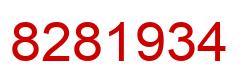 Number 8281934 red image