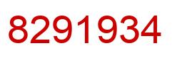 Number 8291934 red image