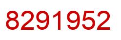 Number 8291952 red image
