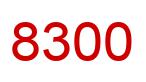 Number 8300 red image