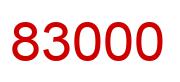 Number 83000 red image
