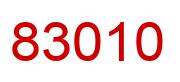 Number 83010 red image