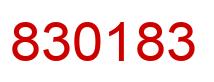 Number 830183 red image