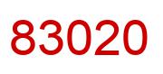Number 83020 red image